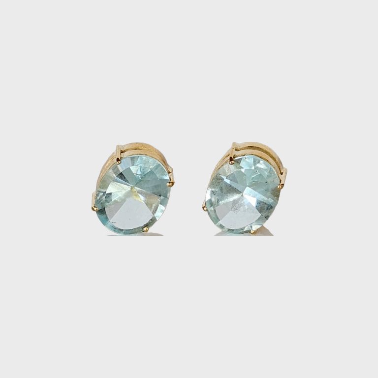 Par de brincos da coleção Marine em ouro amarelo 18k e águas marinhas 20 ct