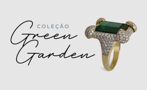 Coleção Green Garden RM anel quadrado turmalina
