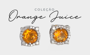 Brincos da coleção Orange Juice